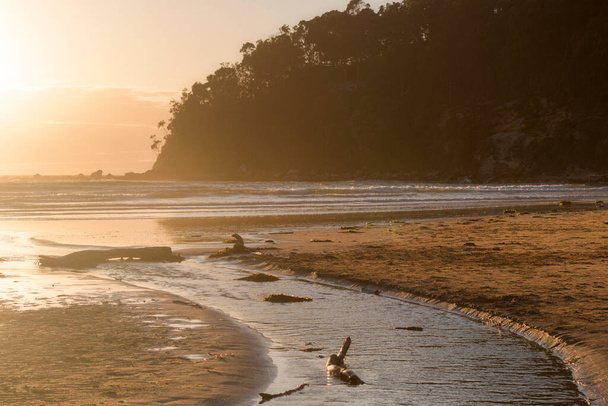 ручей, ведущий к океану при утреннем свете - Фото, изображение
