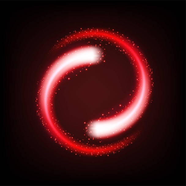 Rotating red light shiny with sparkles, Suitable for product advertising, product design, and other. Vector Illustration - Wektor, obraz