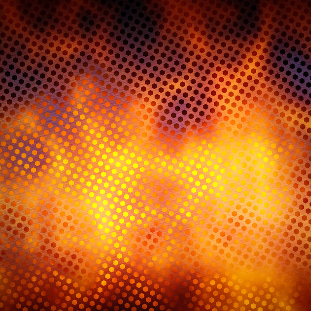 火災の背景にスチールハニカムグリッドの3Dレンダリング - 写真・画像