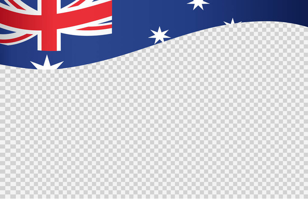 Acenando bandeira da Austrália isolado em png ou fundo transparente, Símbolo da Austrália, modelo para banner, cartão, publicidade, promover, comercial de TV, anúncios, web, ilustração vetorial   - Vetor, Imagem