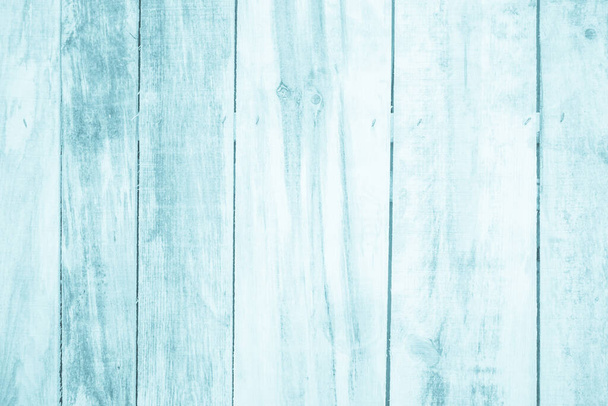 Old grunge wood plank texture background. Vintage blue wooden board wall have antique cracking style background objects for furniture design mint green. Painted weathered peeling table hardwoods. - Foto, afbeelding