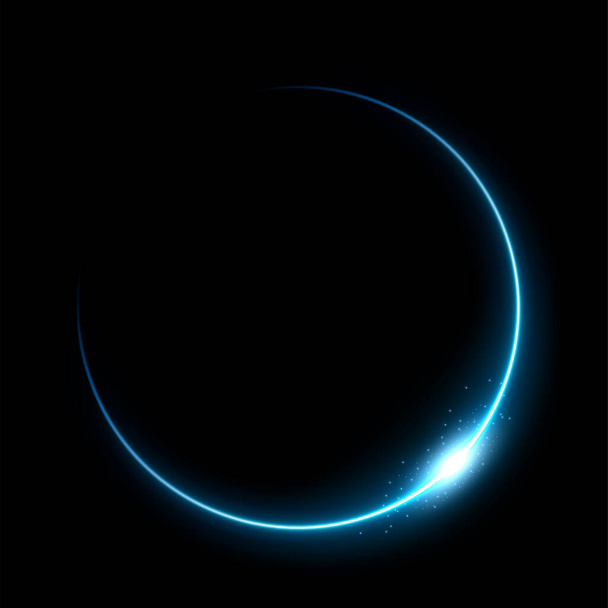 Blue eclipse, Suitable for product advertising, natural events, horror concept and other - ベクター画像