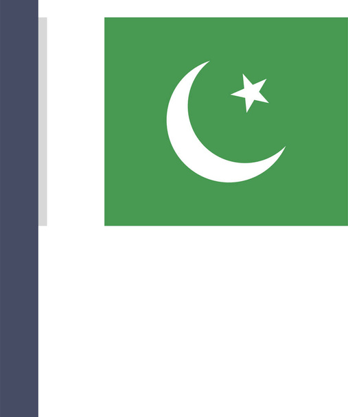 land vlag nationaal pictogram in vlakke stijl - Vector, afbeelding