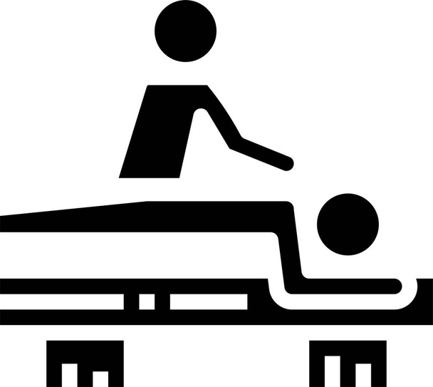 masaje personas spa icono en estilo sólido - Vector, Imagen