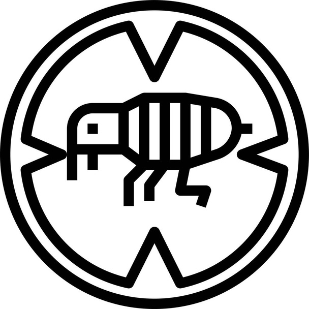 icono de pulga anti insectos en la categoría de mascota veterinaria - Vector, imagen