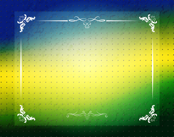 Background for Football Design, Brazilian Flag Colors - Vetor, Imagem