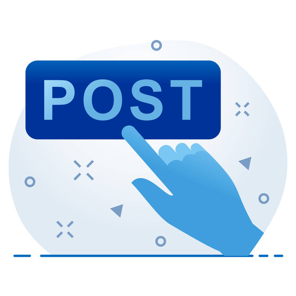 post communication interaction icon in means-communication category - Vector, Image