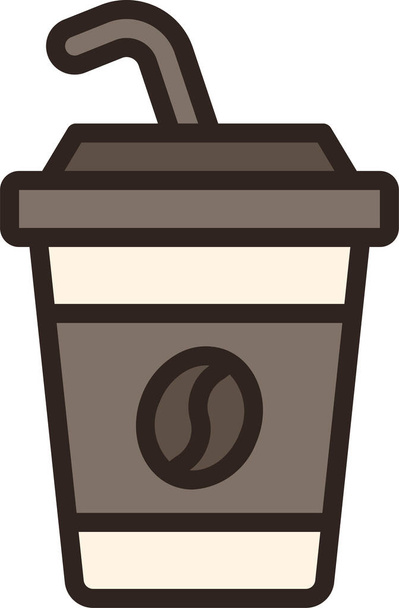 coffee cup drink icon - Vector, afbeelding