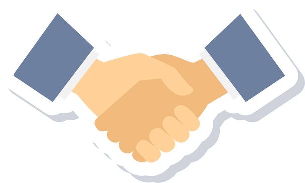 ikona smlouvy o partnerství v plochém stylu - Vektor, obrázek