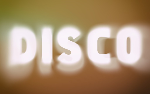 Disco word on vintage blurred background - Фото, зображення