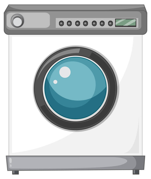 Ένα πλυντήριο ρούχων που απομονώνεται σε λευκό φόντο εικονογράφηση - Διάνυσμα, εικόνα
