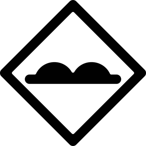 固体状の道路標識バンプアイコン - ベクター画像
