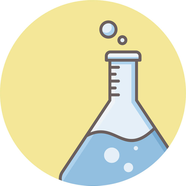 chemical tube chemistry icon in flat style - Vektör, Görsel