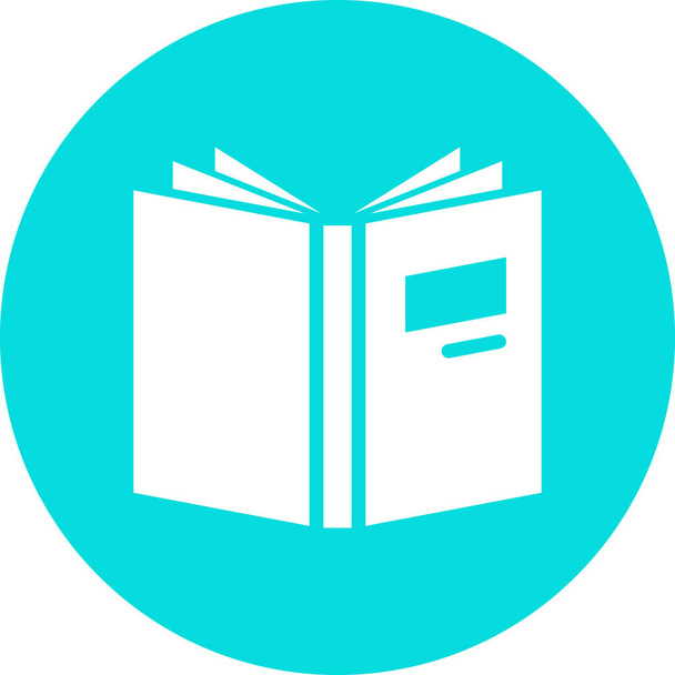 ikona vzdělání knihy v pevném stylu - Vektor, obrázek