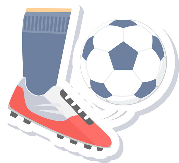 sport piłka nożna ikona w płaskim stylu - Wektor, obraz