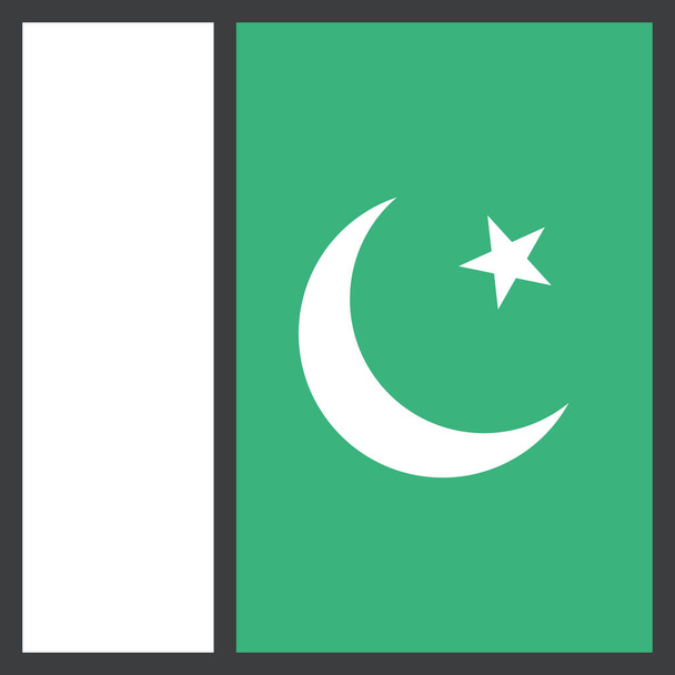asiatico paese bandiera icona in riempito contorno stile - Vettoriali, immagini