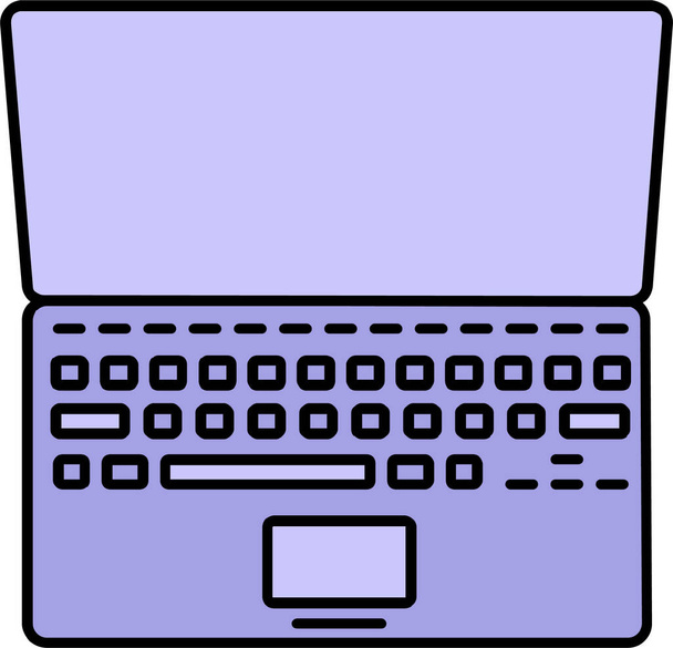 icône de l'ordinateur portable de l'appareil dans le style de contour rempli - Vecteur, image