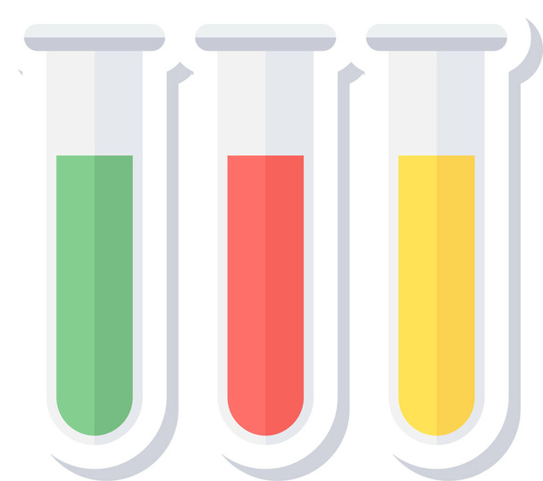 experiment lab laboratory icon in flat style - Vector, Image
