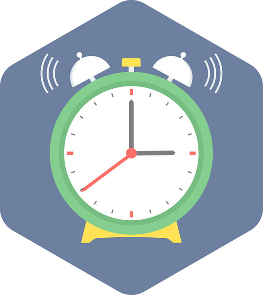 despertador cronômetro ícone em estilo plano - Vetor, Imagem