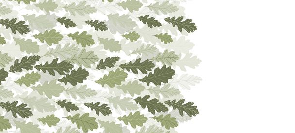 Floral web banner with drawn color exotic leaves. Nature concept design. Modern floral compositions with summer branches. Vector illustration on the theme of ecology, natura, environment - Wektor, obraz