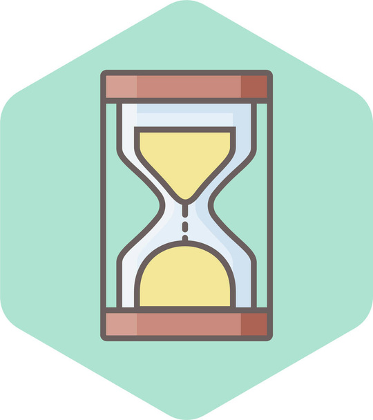reloj de arena icono de carga de vidrio de arena en estilo plano - Vector, Imagen