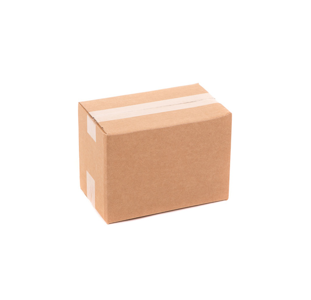 Simple brown carton box - Fotoğraf, Görsel