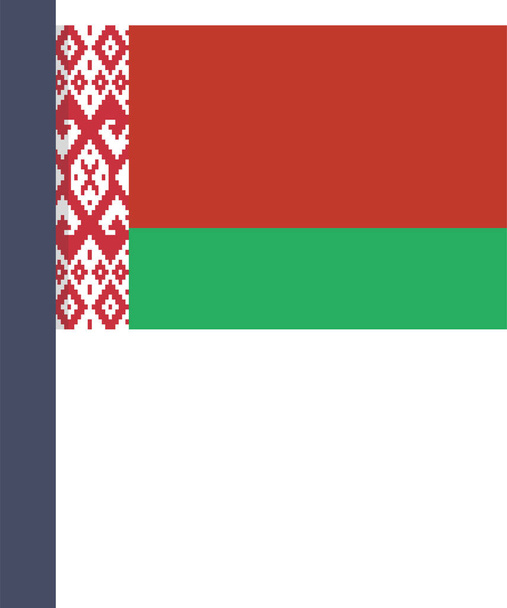 belarus ícone bandeira do país em estilo plano - Vetor, Imagem
