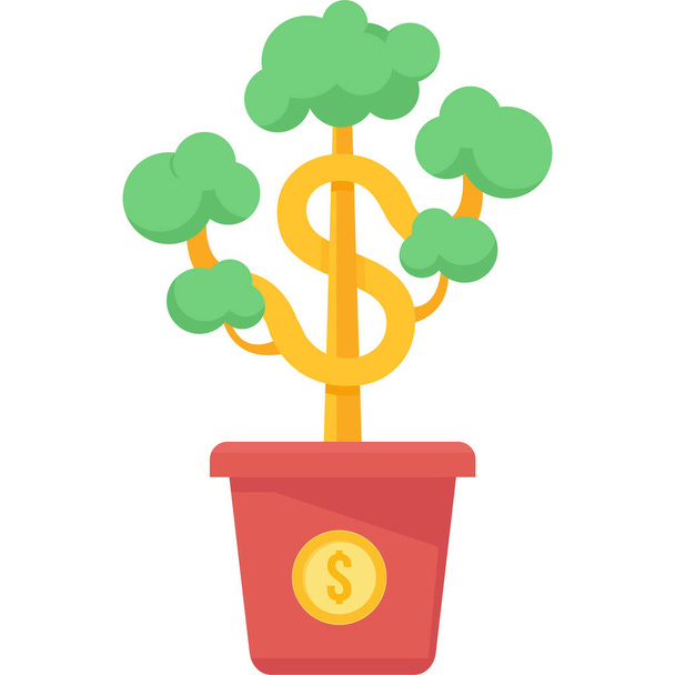 agriculture business growth icon in flat style - Вектор, зображення