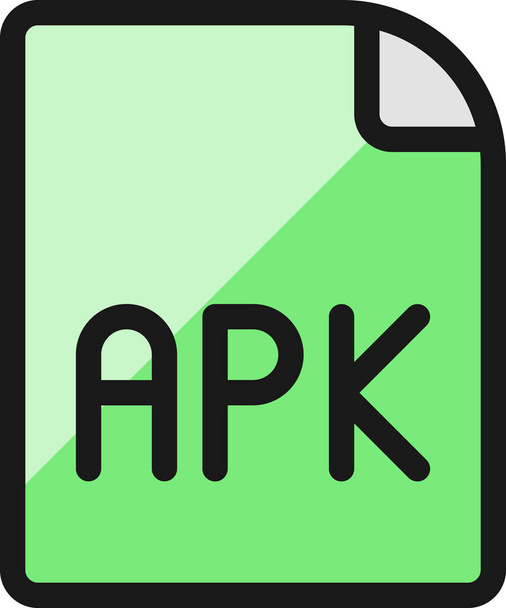 иконка заполненного контура apk в стиле заполненного контура - Вектор,изображение
