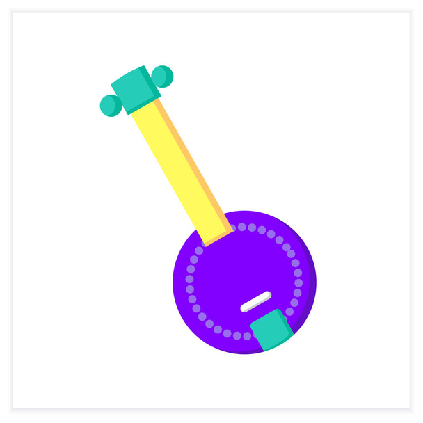 Banjo flat icon - Vector, Image
