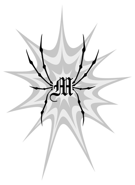 Toile d'araignée avec lettre intérieure
 - Vecteur, image