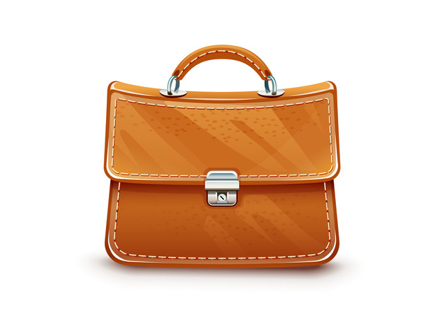Leather briefcase - Vector, Imagen