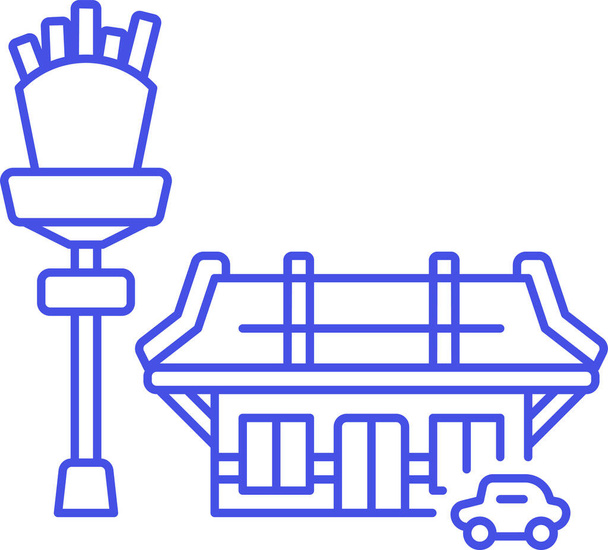 construção de hambúrguer ícone do carro na categoria de alimentos-bebidas - Vetor, Imagem