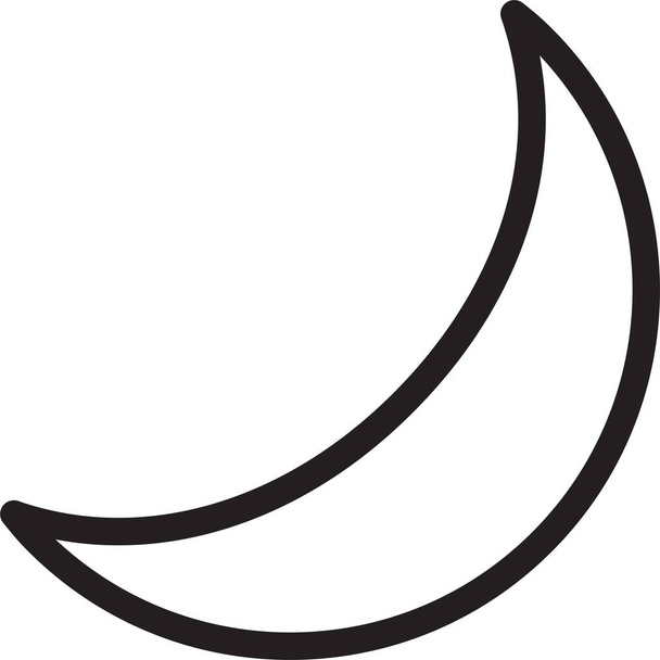 fasi lunari icona a mezzaluna in stile contorno - Vettoriali, immagini
