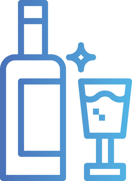 ikona butelek z alkoholem w zarysie - Wektor, obraz
