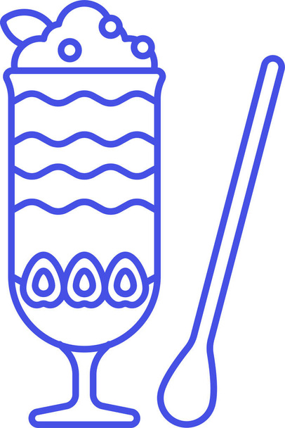 hideg krém kupa ikon élelmiszer-ital kategóriában - Vektor, kép