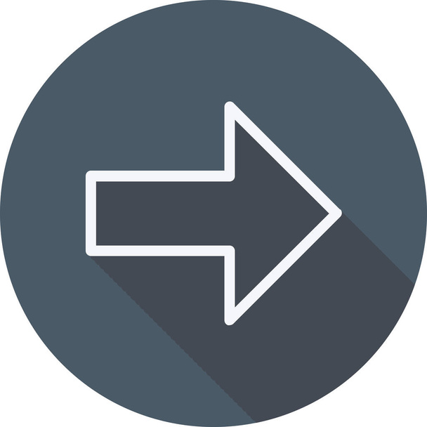 dirección de flecha icono de navegación en estilo de contorno - Vector, Imagen