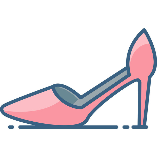 moda obuwie sandałowe ikona w stylu wypełniony zarys - Wektor, obraz
