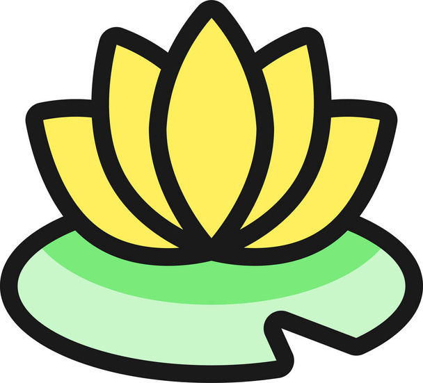 spa lotus filled-outline icon in filled-outline style - Vektor, Bild