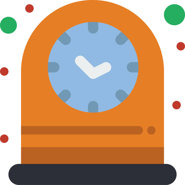 clock table time icon in flat style - Vector, Image