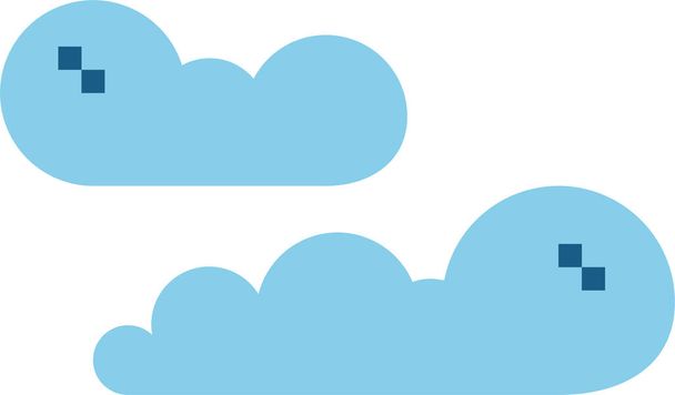 felhő égbolt tároló ikon lapos stílusban - Vektor, kép