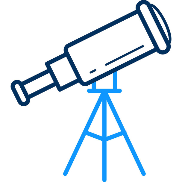 иконка астрономического пространства телескопа в стиле контура - Вектор,изображение