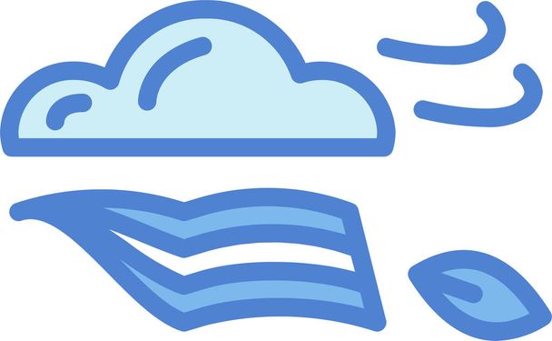 икона погоды на ветру - Вектор,изображение