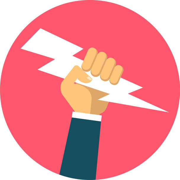 empower business leader icon in flat style - Vector, Image