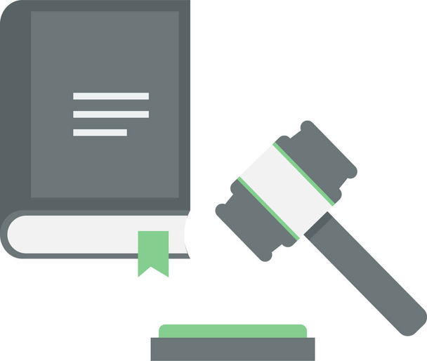 law court judge icon in flat style - Vector, Image