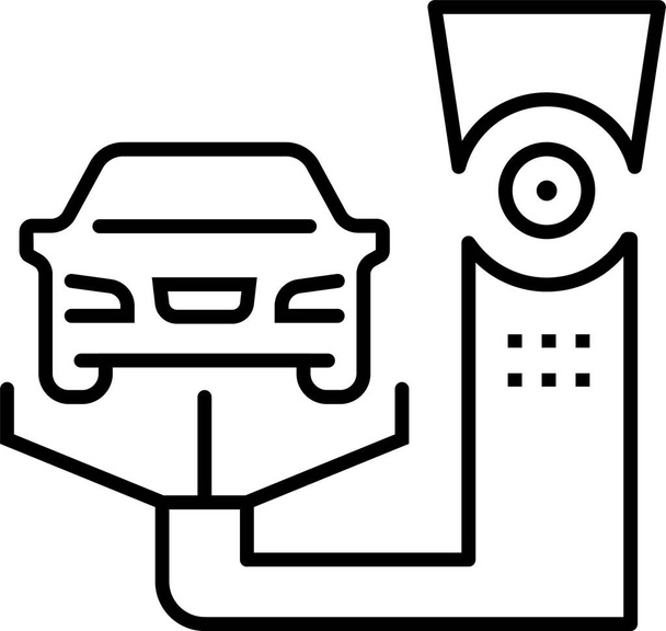 carro ícone de estacionamento de transporte - Vetor, Imagem
