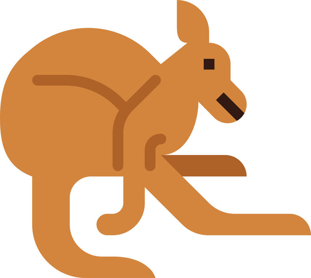 kangoeroe dier zoogdier icoon - Vector, afbeelding