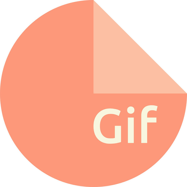 Dateiformat gif-Symbol im flachen Stil - Vektor, Bild