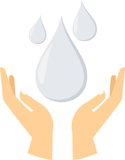 salvar ícone de coleta de água em estilo plano - Vetor, Imagem