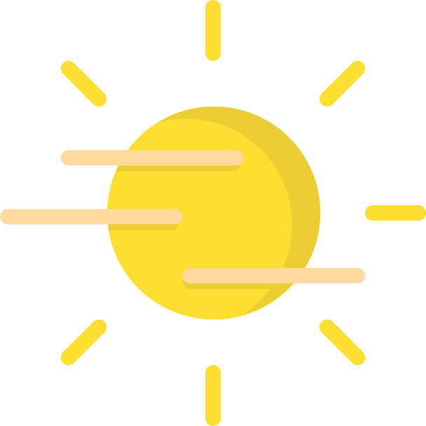 day daytime fog icon in flat style - Vector, Image